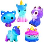 Galaxy Squishies Toys,Set of 5 Slow Rising Squishiy Jumbo galaxy Squeeze Soft Toys For Girls Kids and Adults