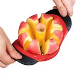 ARSUK Apple Slicer - 3 in 1 Corer Cutter and Peeler Divider with 8 Stainless Steel Blade - Core Remover Tool & Press Machine - Fruit Cut Decore Cutters Corers Slices