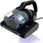 Hoover HMC520 Mattress Vacuum Cleaner with UV Light - 4 in 1 Handheld Dust Mite Vacuum Cleaner for beds and sofas - Dust Sensor, Mite Removal, UV-C Light, Black & Gold