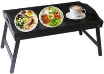 SLYYZYYDS Breakfast Bed Tray- Raised Food Table on Lap Sofa - Adjustable Bamboo Serving Tray - Portable Platter with Folding Legs Ideal for Bedroom for Sofa, Bed, Eating, Snacking and Working