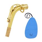 Alto Saxophone Sax Bend Neck Brass Material 24.5mm with Cleaning Cloth Saxophone Accessory