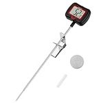 BOMATA 8" Long Probe Candy and Deep Fry Thermometer with Pot Clip, Rotating Display, High Accuracy Instant Read Digital Thermometer for Frying, Grilling，Candles, Liquids, Cooking and More…