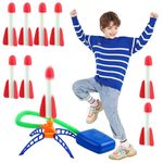 MUYAPAY 9 PCS Rocket Soft and Elastic Texture Stomp Rocket Not Easily Damaged Outdoor Toys Active and Fun Kids Outdoor Toys Suitable for Boys Girls Aged 3-12 Birthdays Outdoors Play