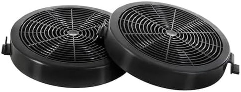 Devanti Activated Charcoal Carbon Filter Range Hood Filters, Pyramid Rangehood Replacement for Ductless Ventless Set of 2, Black Kitchen Cooker Accessories
