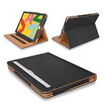 MOFRED® New Black & Tan Apple iPad 10.2”- 7th Gen 2019 / 8th Gen 2020 Leather Case-with Built-in magnet for Sleep & Awake Feature - Independently Voted by"The Daily Telegraph" as #1 iPad Case!