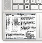 SYNERLOGIC Windows PC Reference Keyboard Shortcut Vinyl Sticker, Laminated, no-Residue Adhesive, for Any PC Laptop or Desktop SM: 3"x2.5" (White)