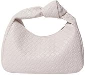 Verdusa Women's Hobo Bags Ruched PU Leather Handbag Clutch Purses Dumpling Pouch Bag Beige One-Size