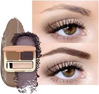 Oulac Eyebrow (Gel+Powder) Kit Makeup, Waterproof Eyebrow Pomade Fills & Contours Brows with Brow Brush, Dark Brown Hair for Natural Looking 3.2 g (03 Dark Brown + Strawburn）