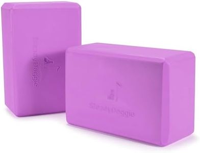 Steady Doggie Premium Yoga Blocks 2-Pack - High-Density, Non-Slip, Lightweight for Yoga, Pilates, Meditation , yog