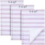 3 Pack Lined Planner Sticky Notes, 4x6 Reminder Pads for to Do Notepads, Memos, Grocery Lists, Errands, 50 Sheets (Pink and White)