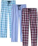 MoFiz Men's Sleep Bottoms Pyjama Pants Lounge Pants With Elastic Wasit 3 Pack XL