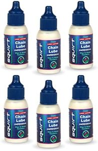 Squirt Chain Lube for Bikes (0.5 Oz, 6 Pack) – Long-Lasting Lube for All Bike Chains – All-Weather Dry Chain Lube – Bike Lubricant to Reduce Noise & Chainsuck – Bike Tools & Maintenance Aid