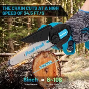 Mini 6-Inch Cordless Chainsaw – Portable Electric Handheld Saw