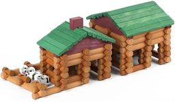 Wondertoys 170 Pieces Wood Logs Set