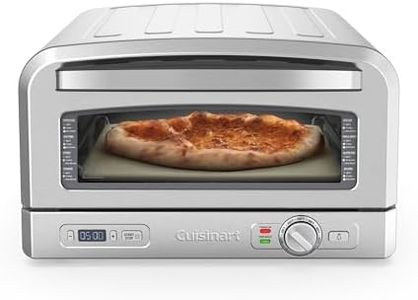 Cuisinart Four à pizza , Pour l'intérieur , Goût de pizza au feu de bois , Prêt en 5 minutes , Kit : Pelle, couteau, pierre en céramique et plat creux , Temps et température réglables jusqu'à 400°C