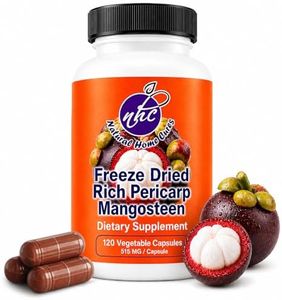 Natural Home Cures Mangosteen Capsules, Freeze-Dried Whole Pericarp Garcinia Mangostana Supplement with Naturally Occurring Xanthones, 515 mg, 120 Vegan Capsules (1)