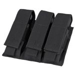 Condor Outdoor Tactical MOLLE Triple Pistol Magazine Pouch - BLACK