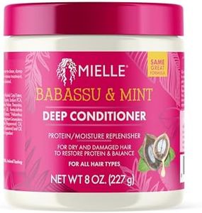 Mielle Organics Babassu & Mint Deep Conditioner with Protein, Moisturizing & Conditioning Deep Treatment, Hydrating Repair for Dry, Damaged, & Frizzy Hair, 8-Ounces
