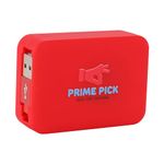 PRIME PICK Multi Retractable 2.4A Fast Charger with Phone Holder |Multiple Charging Cable| 3-in-1 USB Charger |Type C | Micro USB for All Android and iOS Smart Phones (Red)