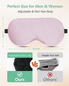 BeeVines Silk Sleep Mask 2-Pack – Soft Eye Masks for Sleeping