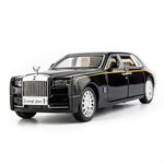 TGRCM-CZ Compatible for 1/32 Rolls-Royce Phantom Model Car Toy Car with Sound and Light for Kids Boy Girl, Metal Body Door Opened Black