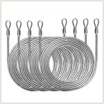 ColourTree 48 Feet (12ft x 4pc) PVC Coated Stainless Steel Metal Wire Cable Ropes Hardware Kits for Square and Rectangle Sun Shade Sail Canopy ââ‚¬Š- Commercial Standard Heavy Duty