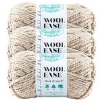 Lion Brand Wool Ease Thick and Quick Yarn (3-Pack) Oatmeal 640-123