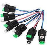 Fasizi 6Pcs 12V 30A Fuse Relay Switch Harness ATO/ATC Blade Fuse, 4-Pin SPST Automotive Electrical Relays with Heavy Duty 14 AWG Wires