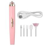 click2shop 5-in-1 USB Nail Polisher Salon Manicure Tool with 5 Drill Bits - Electronic, Painless, Gel Polish Clean, Smooth Care Handle, Flowers Design