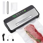 INKBIRD Vacuum Sealer Machine, See Through Window, Sealing Countdown Display, Dry/Moist/Seal/Pulse, Built-in Cutter & Roll Storage, Restaurant & Kitchen Food Vacuum Machine with Sealer Starter Kit