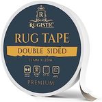 Carpet Tape Double Sided Heavy Duty Rug Tape - Adhesive Double Sided Tape for Multi Surfaces - Rug Gripper Tape for Wooden & Laminated Floors - Strong Rug Tape for Carpet