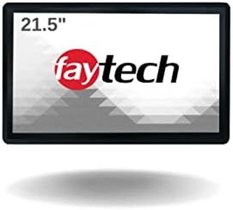 faytech 21.5" Capacitive Touchscreen Monitor - HDMI, VGA, DP, USB - Compatible with Windows, Mac and Linux. Perfect for 2nd Screen, POS System Touchscreen, Vending, HMI, Digital Signage, Kiosk