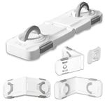 Set of 4 Enhanced Locks for Kids Child Proofing Baby Safety Locks Works with Cabinets Drawers, Fridge, Oven, and Cupboard, with Double Side Locks for Smart Kids