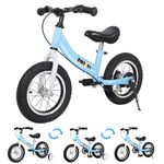 bikeboy Balance Bike 2 in 1,The Dual Use of a Kids Balance Bike and Toddler Bike, for 2 3 4 5 6 7 Years Old -12 14 16 Inches with Training Theory, Brake, Pedal