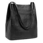 Kattee Leather Tote Bags for Women, Soft Genuine Leather Purses and Handbags, Shoulder Bag with Top Magnetic Snap Closure