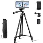 Phone Tripod Stand, IBESTON 42 Inch 106cm Aluminum Lightweight Extendable Tripod with Holder Mount and Bluetooth Wireless Remote Shutter for Camera and for iPhone Samsung and Other Android Smartphones