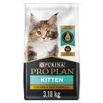 Purina Pro Plan Dry Kitten Food, Chicken & Rice - 3.18 kg Bag