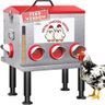 Cybrasc 10-Gal 55LB Metal Chicken Feeder with Window, Dual No-Waste & Rat-Proof Design, Automatic Large Chicken Feeder for Outdoor Coops, Rust-Proof Alloy Steel Poultry Feeder with Adjustable Legs