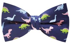 Carahere Men's Bow Ties Handmade Adjustable Pre-Tied Fun Pattern Bow Ties For Men, Blue Pink Green, Large