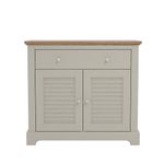 Galano Milan 2 Door 1 Drawer Sideboard - Cabinet Storage Organizer for Your Home - Storage Sideboard - Adjustable Shelves - Light Grey/Oak,