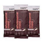 Supply6 Wholesome Meal | Easy, Drinkable Breakfast & Lunch on The Go | 400 Calories (Chocolate, 3 Meals)