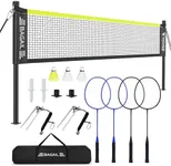 BAGAIL Outdoor Badminton Net Set wi