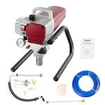 1800W Airless Wall Paint Sprayer with Pipe, Adjustable Spray Pressure Airless Spray Gun Machine, High Pressure DIY Wall Painting Projects, for Home Interior Exterior Wood Metal