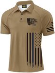 Men's Inappropriate 1776 Golf Top Independence Day Polo T-Shirt Star and Flag Golf Button Shirt XL