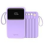 Lifelong ZenCharge 20000 mAh 22.5 W Compact Pocket Size Power Bank with 6 Input/Output Port (Purple, Lithium Polymer, Fast Charging, Quick Charge 3.0 for Mobile, Earbuds, Smartwatch, Speaker, Tablet)