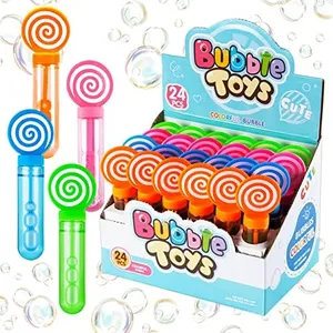 JOYYPOP 24 Pack Mini Bubble Wands Set 4 Colors for Kids Party Favors Bubble Wands Summer Gifts for Boys Girls Themed Birthday Party