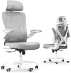Ergalithic Ergonomic Office Chair - X-Shaped Computer Desk Chair Comfy, Gaming Chair, Office Chair with Lumbar Support, Mesh Office Chairs with Headrests, Desk Chair for Long Hours (Grey)