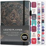 Legend Planner – Undated Weekly & Monthly Life Planner to Hit Your Goals & Live Happier, Organizer Notebook & Productivity Journal, A5 (Mystic Gray, Gold)