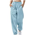 Today's Deals of The Day Womens Sweatpants 2024 Fall Fashion Athletic Joggers Workout Cinch Bottoms Y2k Trendy Lounge Sweat Pants with Pockets Black of Friday Deals 2024 Home