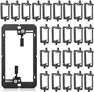 25Pack Low Voltage Mounting Bracket 1 Gang 2 Ring Drywall Cables Pass Through Wall Plate Wallboard Single Gypsum Board Outlet Hider Wires Speaker Coaxial Management Grommets Media Tool Cord Recessed